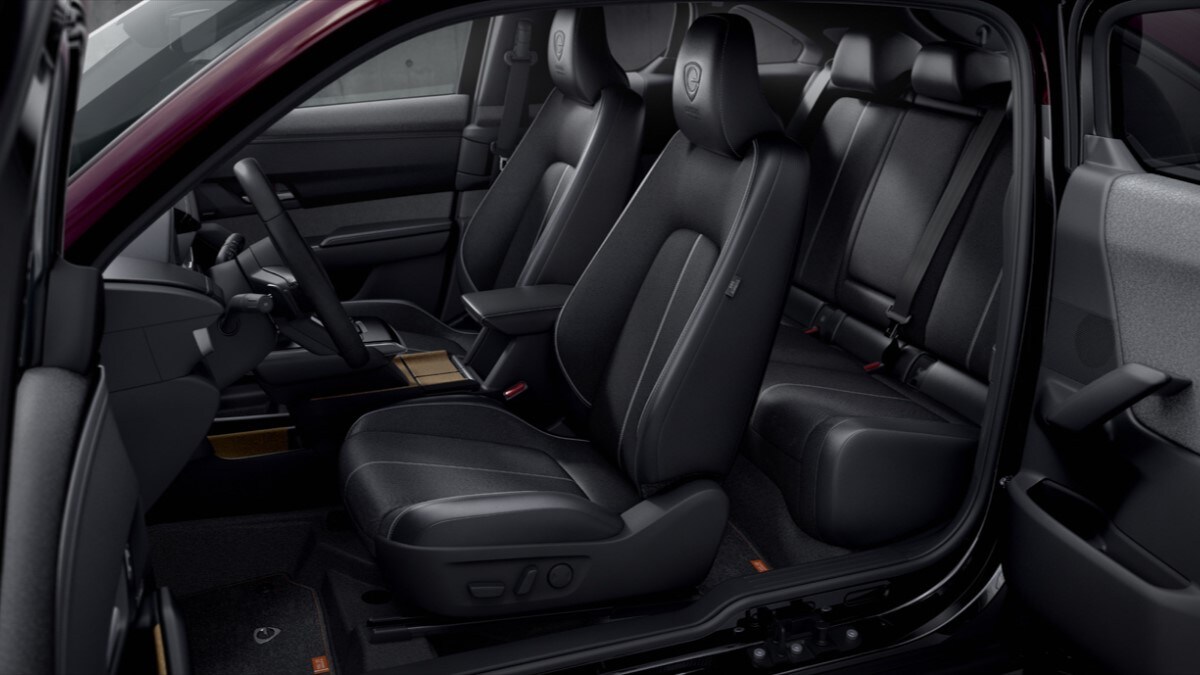 The interior of the Mazda MX-30 R-EV