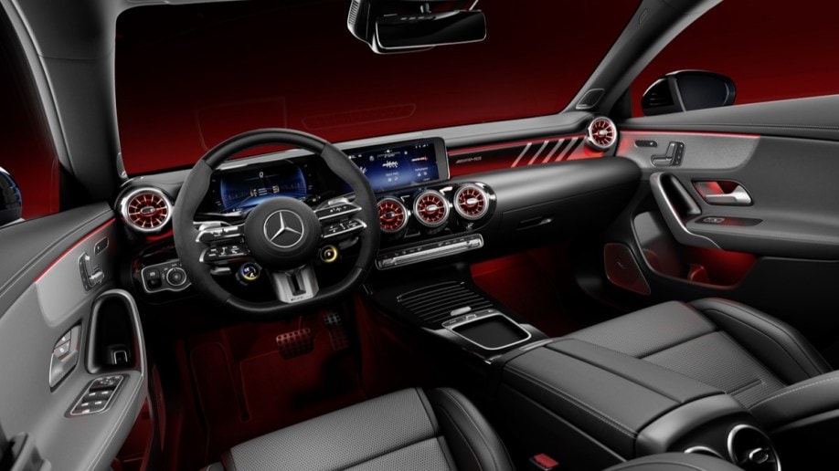 The interior of the 2024 Mercedes-AMG CLA 45 S