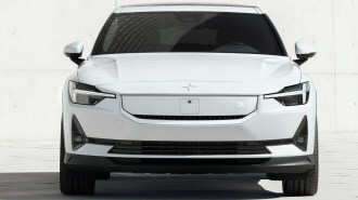The 2024 Polestar 2 seen from head on