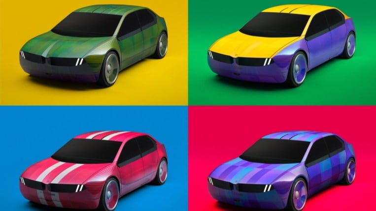 The BMW i Vision Dee concept displays its color-changing paint