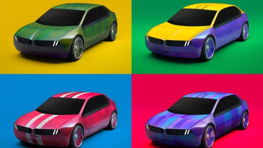 The BMW i Vision Dee concept displays its color-changing paint