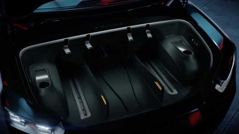 The front truck of the Ram 1500 Revolution electric truck concept