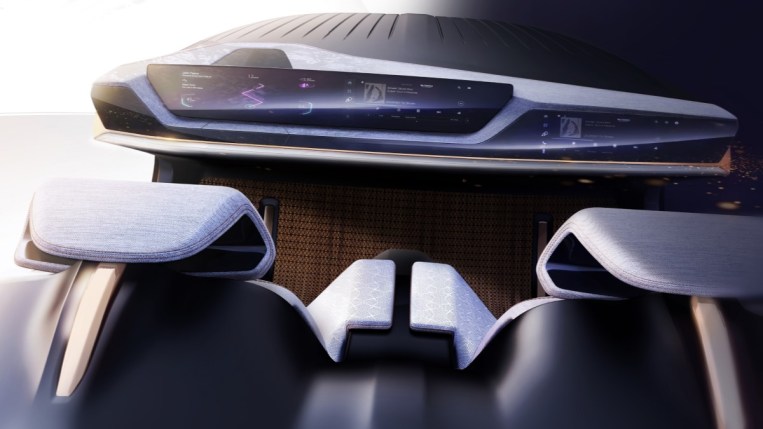 The Chrysler Synthesis Concept car interior's dashboard.