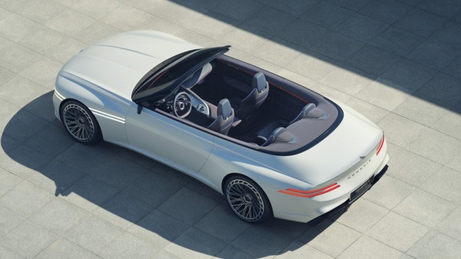 The Genesis X Convertible Concept seen from an overhead angle