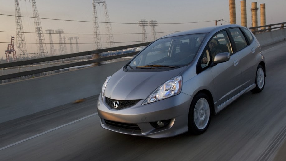 2011 Honda Fit in silver.
