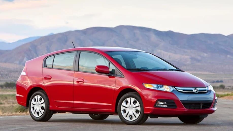 2013 Honda Insight in red.