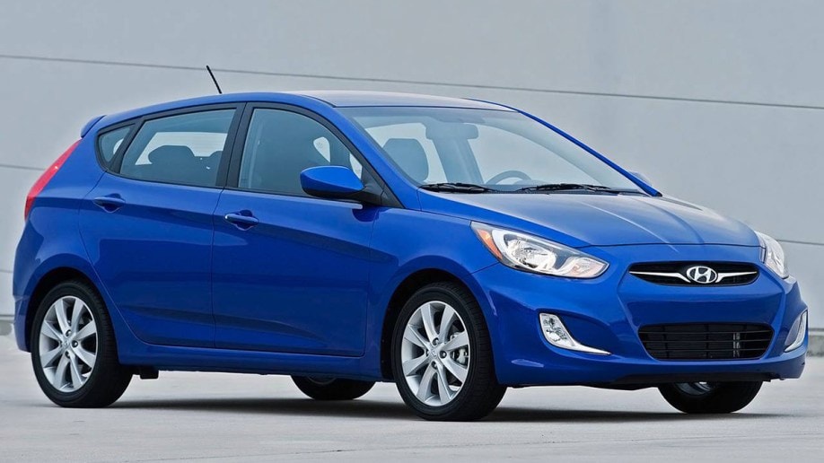 2013 Hyundai Accent in blue.