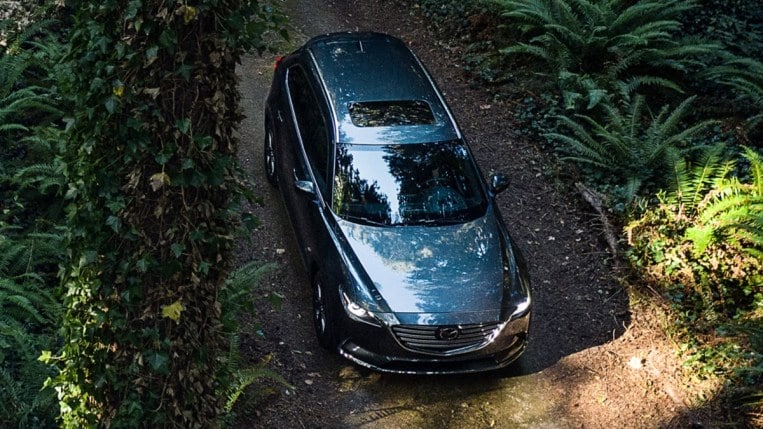 The 2020 Mazda CX-9 seen from overhead