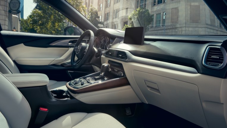 The cabin of the 2020 Mazda CX-9