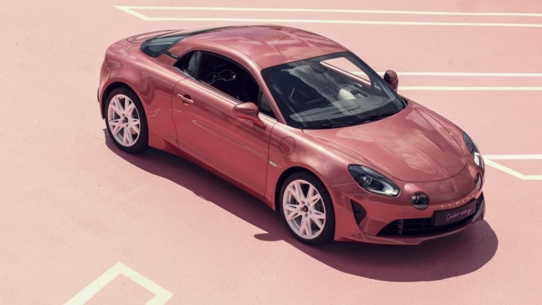 The 2022 Alpine A 110 from an overhead angle