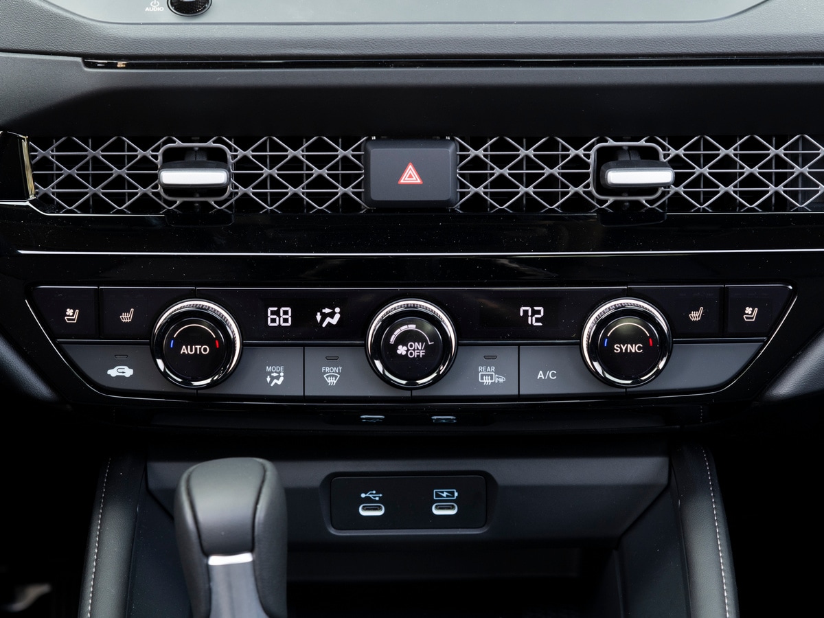 2023 Honda Accord Hybrid climate controls.