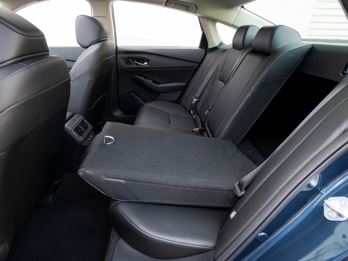 2023 Honda Accord Hybrid rear seat folded.