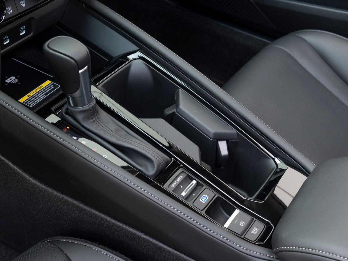 2023 Honda Accord Hybrid shifter and console.