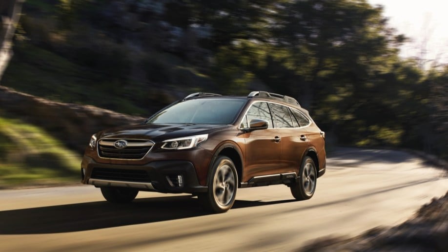 The 2023 Subaru Outback seen from a front quarter angle