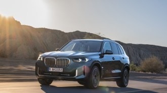 The 2024 BMW X5 seen from a front quarter angle