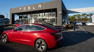 A Tesla service center