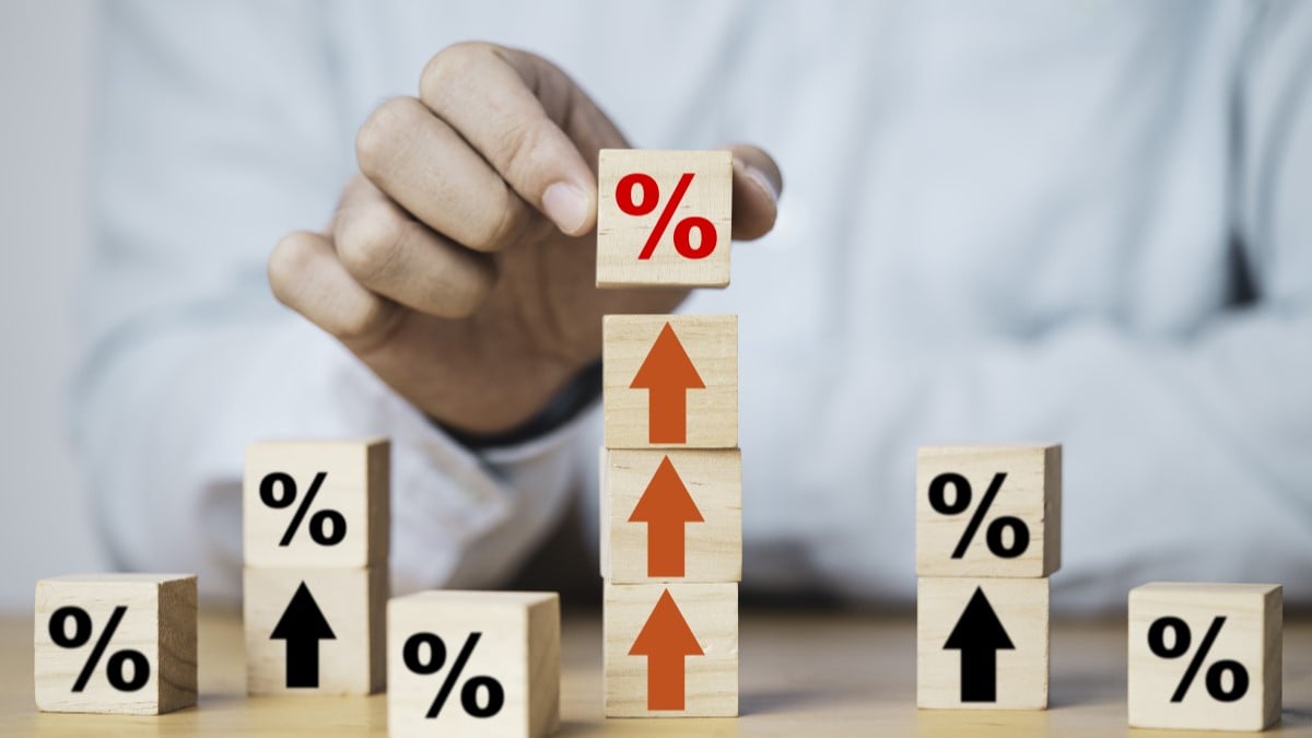 an illustration of rising interest rates