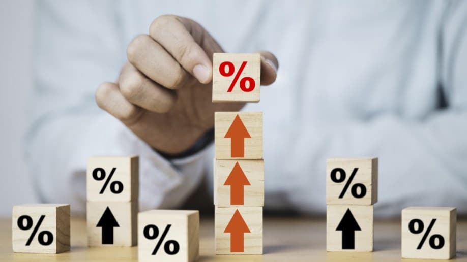 an illustration of rising interest rates 