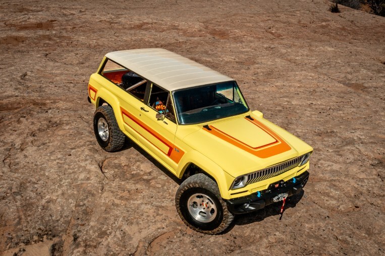The 2023 Jeep Cherokee 4xe Concept, based on a 1978 Cherokee 