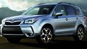 2015 Subaru Forester in silver.
