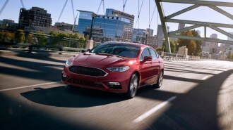The 2017 Ford Fusion seen from a front quarter angle