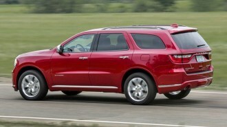 2019 Dodge Durango in red.