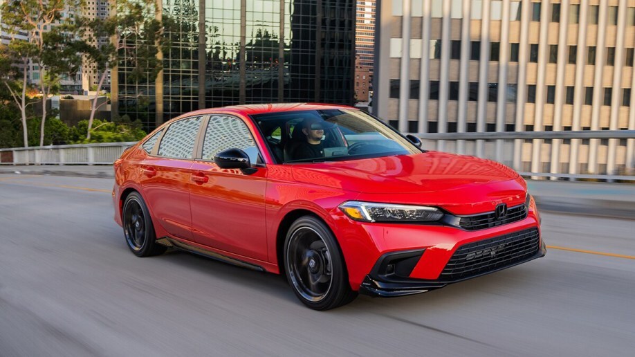 2022 Honda Civic sedan in red.