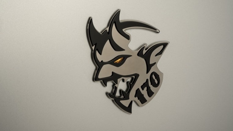 The unique badge of the 2023 Dodge Challenger SRT Demon 170