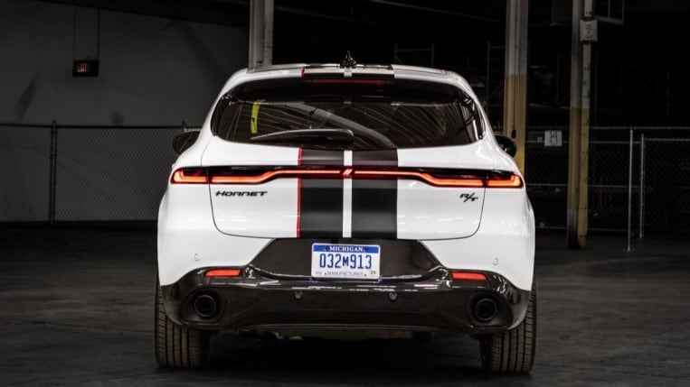 The Dodge Hornet R/T GLH Concept seen from the rear