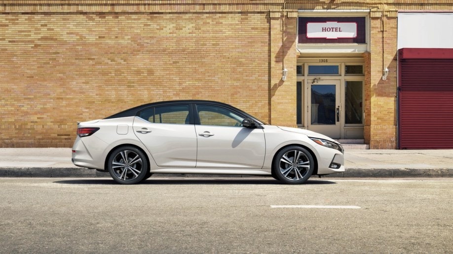 The 2023 Nissan Sentra seen in profile