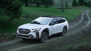 2023 Subaru Outback in white.
