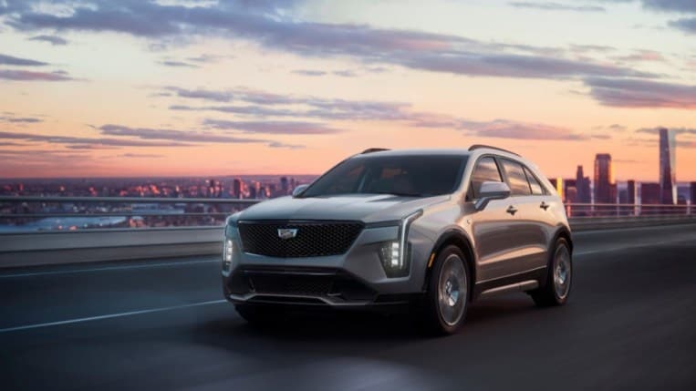 The 2024 Cadillac XT4 seen from a front quarter angle
