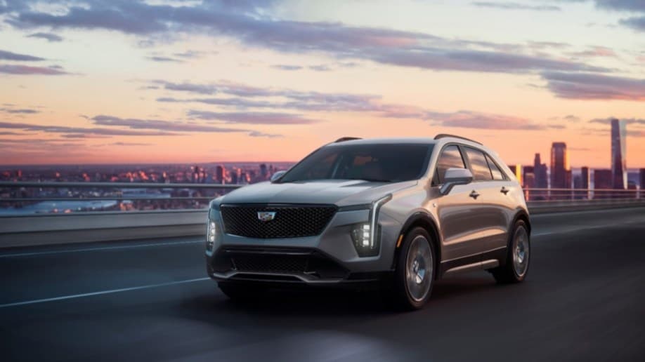 The 2024 Cadillac XT4 seen from a front quarter angle