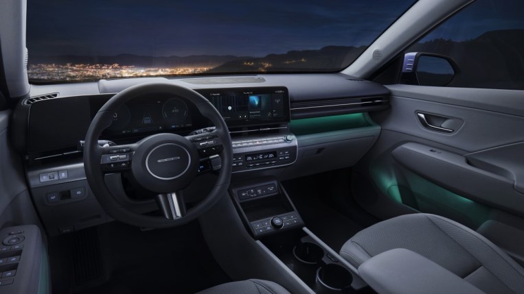 The interior of the 2024 Hyundai Kona Electric