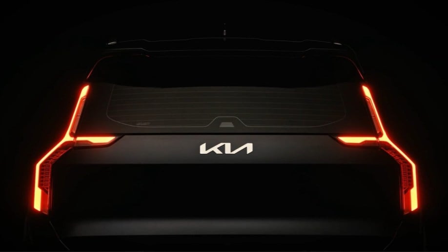 A video still showing the upcoming 2024 Kia EV9's liftgate