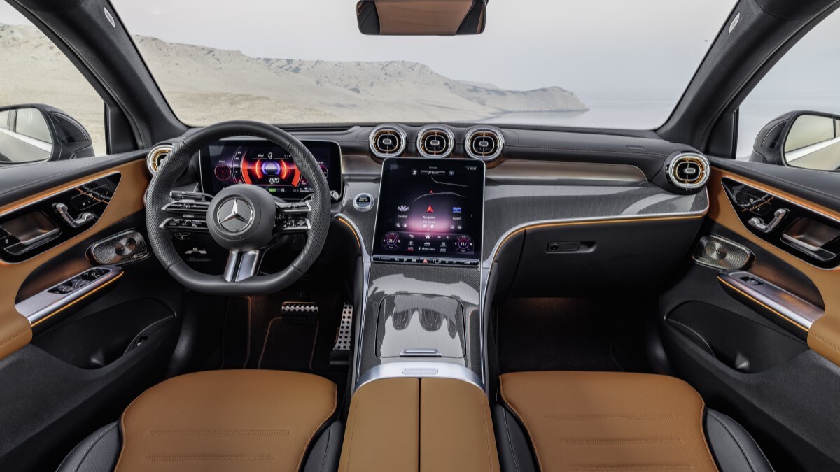 The cabin of the 2024 Mercedes-Benz GLC Coupe