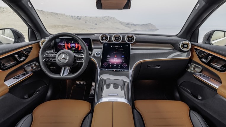 The cabin of the 2024 Mercedes-Benz GLC Coupe