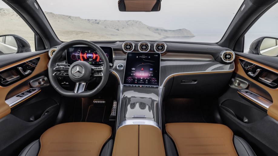 The cabin of the 2024 Mercedes-Benz GLC Coupe