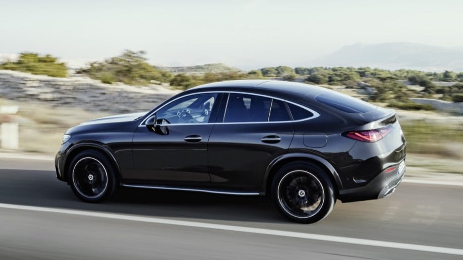 The 2024 Mercedes-Benz GLC Coupe seen in profile