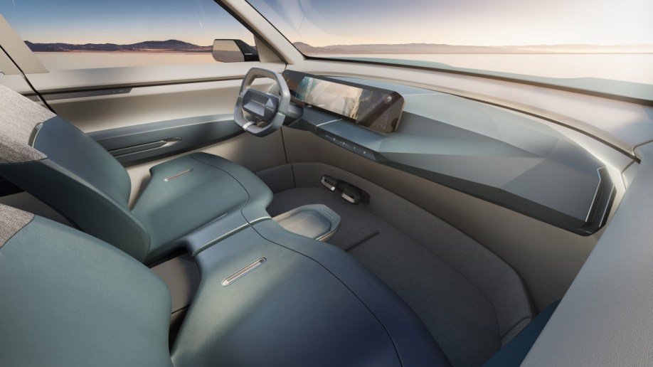 The dashboard of the Kia EV5 concept