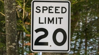 20 mph speed limit sign