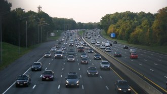 Traffic on New Jerseys' Garden State Parkway