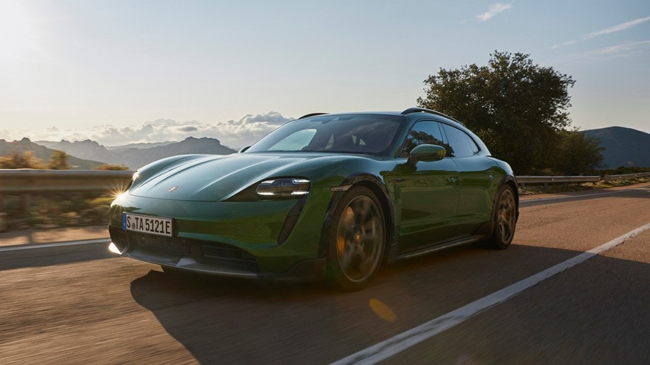 2023 Porsche Taycan Turbo S Cross Turismo in green