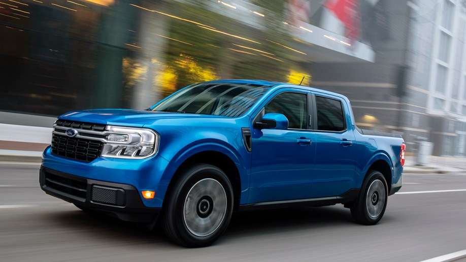 2022 Ford Maverick Hybrid in blue