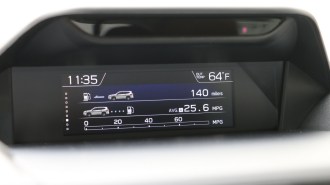 2023 Subaru Forester vehicle info screen.