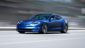 2023 Tesla Model S Plaid in blue