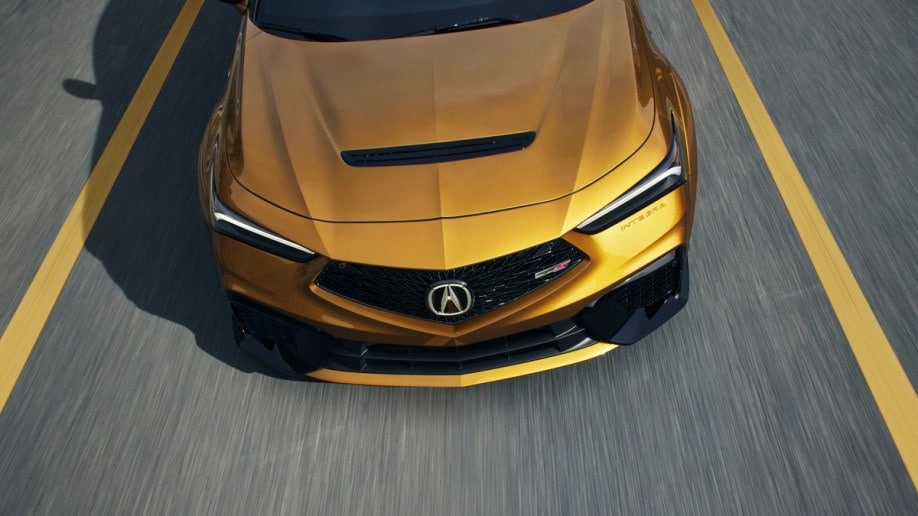 The 2024 Acura Integra Type S seen from overhead