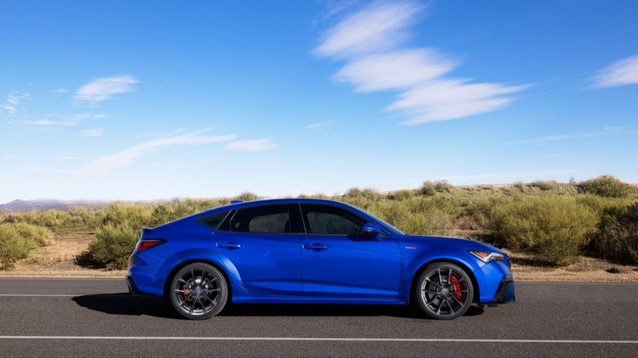 The 2024 Acura Integra Type S seen in profile