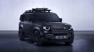 The 2024 Defender 130 seen from a front quarter angle