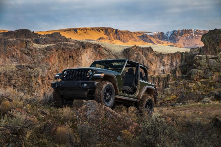 The 2024 Jeep Wrangler Willy's seen from a low angle